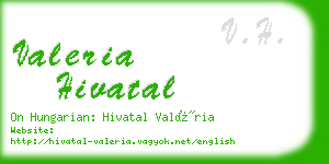 valeria hivatal business card